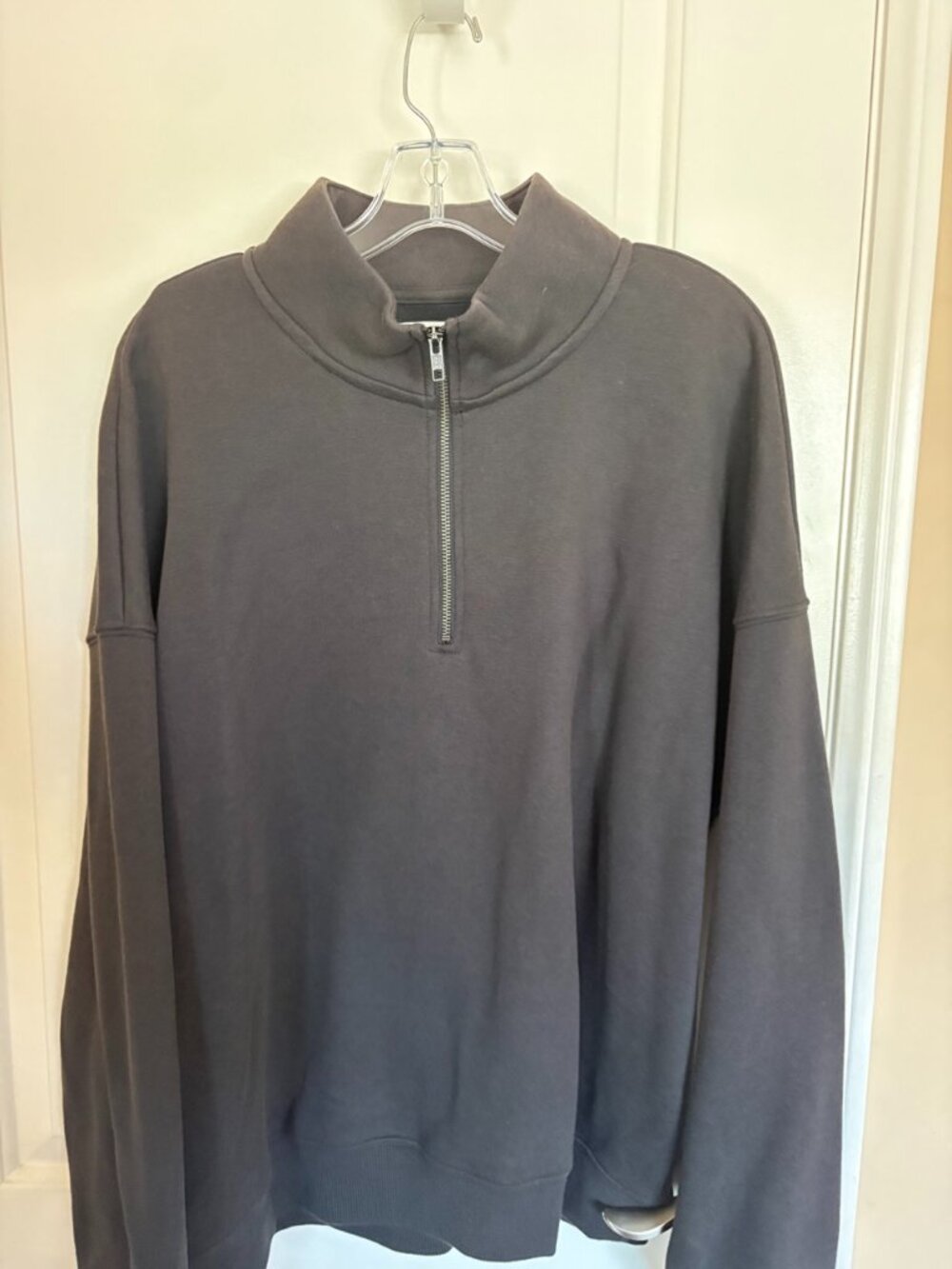 BP Men's Brown Quarter Zip Sweater - Large